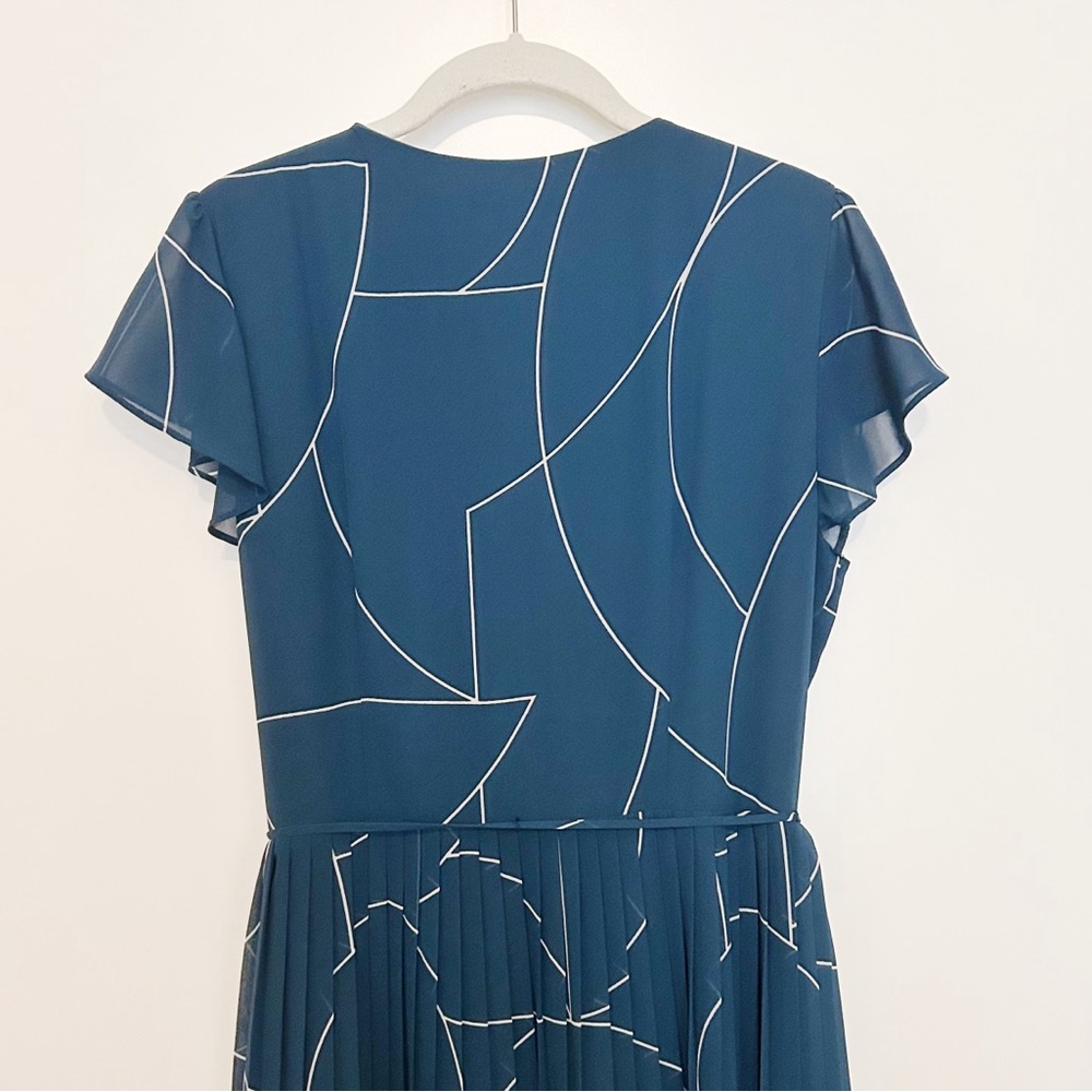 Ann Taylor Geo Chiffon Wrap Dress - Picture 6 of 8
